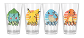 Silver Buffalo Pokemon Starter Gradients  4pc. 16oz. Pint Glass Set 840298950232 PK152962 : PK152962-CI004SB