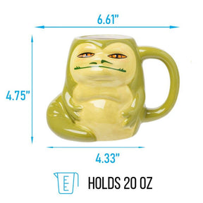 Silver Buffalo Star War Jabba the Hut Ceramic 3D Sculpted Mug 840298900817 SW17013D : SW17013D-CI012SB