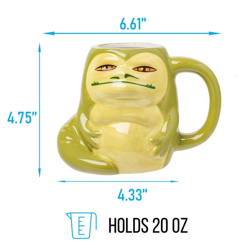 Silver Buffalo Star War Jabba the Hut Ceramic 3D Sculpted Mug 840298900817 SW17013D : SW17013D-CI012SB