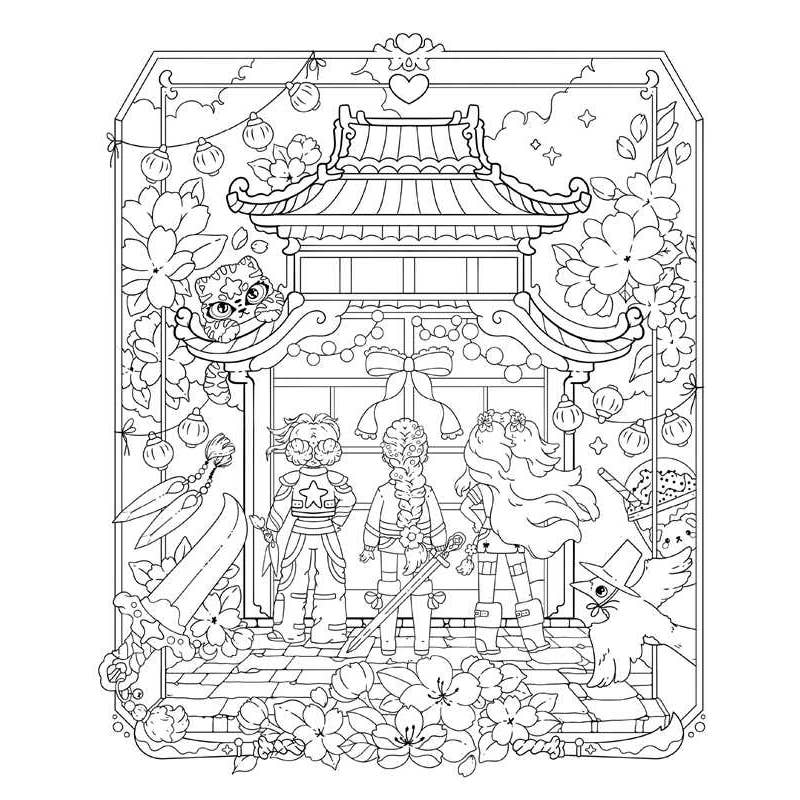 Simon & Schuster Books > Coloring Books The Unofficial Coloring Book For Fans of KPop Demon Hunters 9781965636596 SS-9781965636596