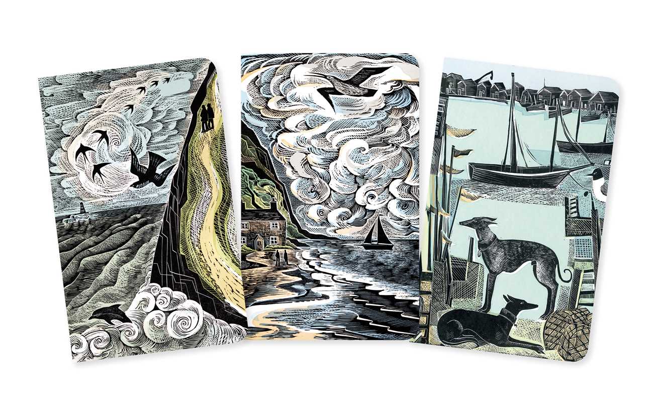 Simon & Schuster Journals Angela Harding: Coastlines Set of 3 Mini Notebooks 9781804178805 9781804178805