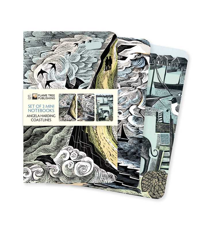 Simon & Schuster Journals Angela Harding: Coastlines Set of 3 Mini Notebooks 9781804178805 9781804178805