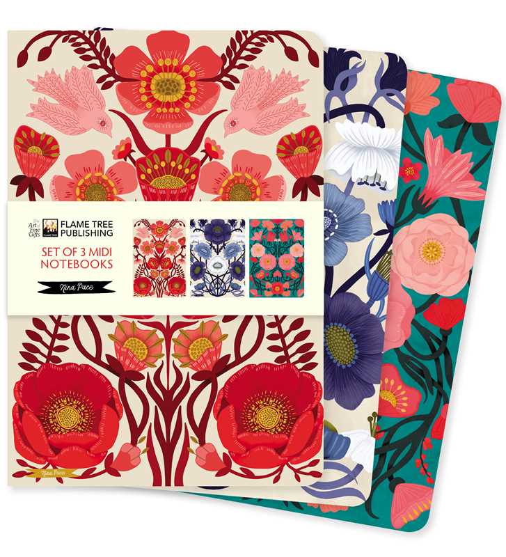 Simon & Schuster Journals Nina Pace Set of 3 Midi Notebooks 9781835622223 9781835622223
