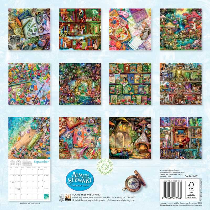 Simon & Schuster Stationery > Calendars Aimee Stewart Wall Calendar 2026 (Art Calendar) 9781835623589 9781835623589