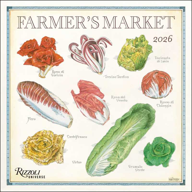 Simon & Schuster Stationery > Calendars Farmer's Market 2026 Wall Calendar 9780789348371 9780789348371