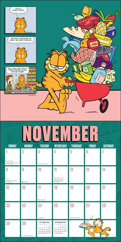 Simon & Schuster Stationery > Calendars Garfield 2026 Wall Calendar 9781524896713 9781524896713