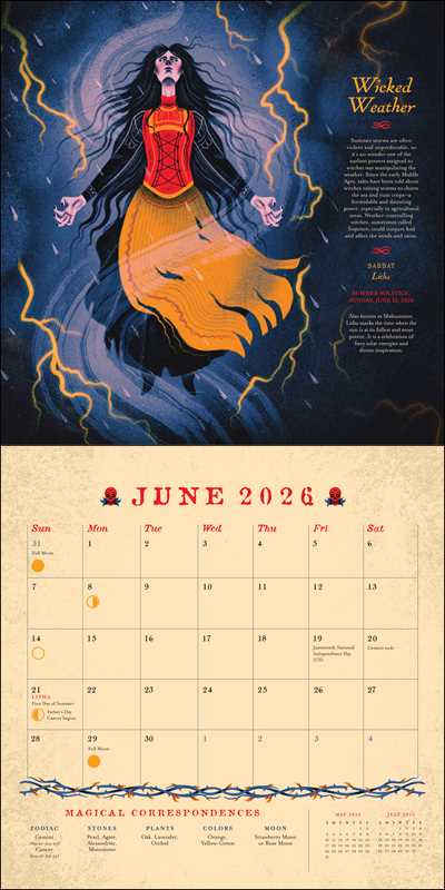 Simon & Schuster Stationery > Calendars Seasons of the Witch 2026 Wall Calendar (Includes Stickers) 9780789348661 9780789348661