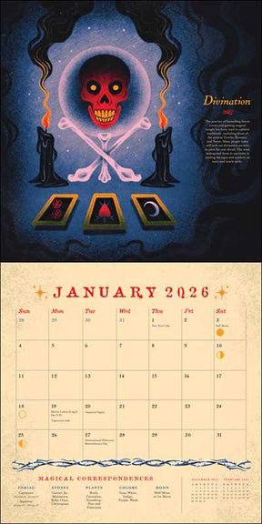 Simon & Schuster Stationery > Calendars Seasons of the Witch 2026 Wall Calendar (Includes Stickers) 9780789348661 9780789348661