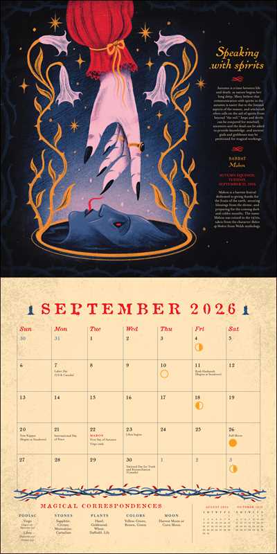 Simon & Schuster Stationery > Calendars Seasons of the Witch 2026 Wall Calendar (Includes Stickers) 9780789348661 9780789348661