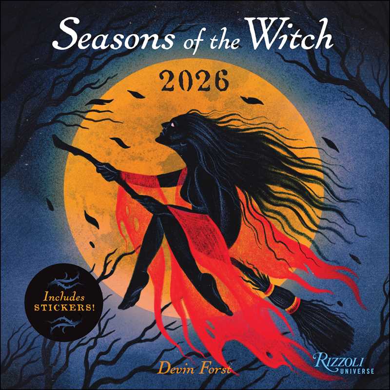 Simon & Schuster Stationery > Calendars Seasons of the Witch 2026 Wall Calendar (Includes Stickers) 9780789348661 9780789348661