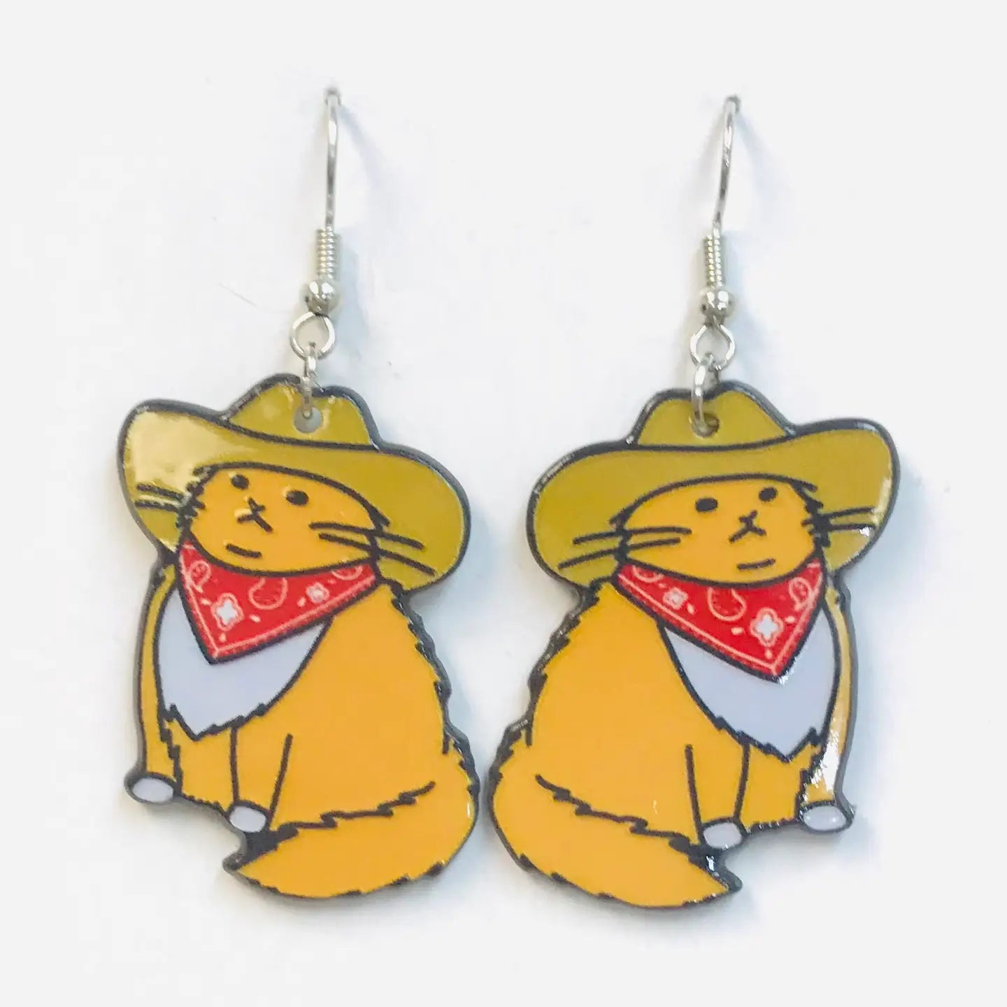SimpleNGreat Apparel Cowboy Cat Earrings (Acrylic)