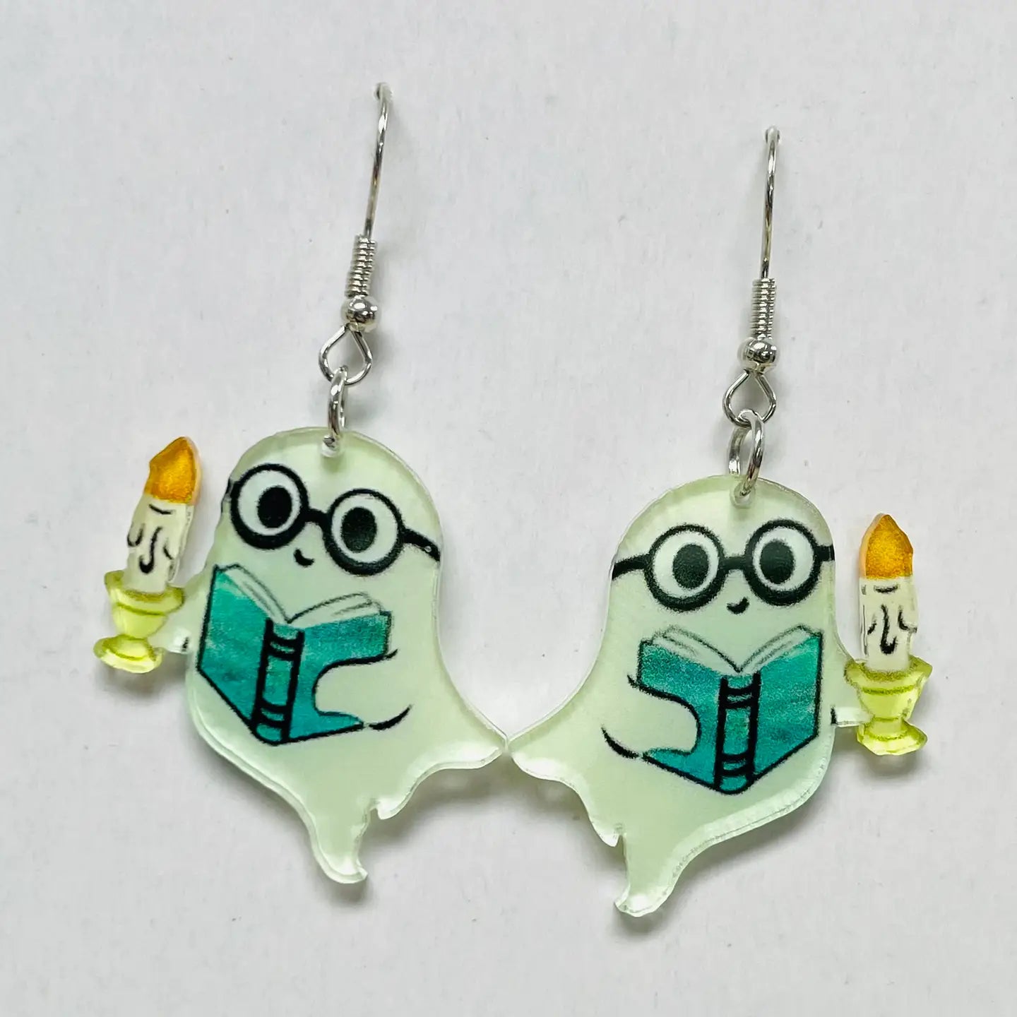SimpleNGreat Apparel Ghost with Glasses, Lamp and Book Earrings 92193276