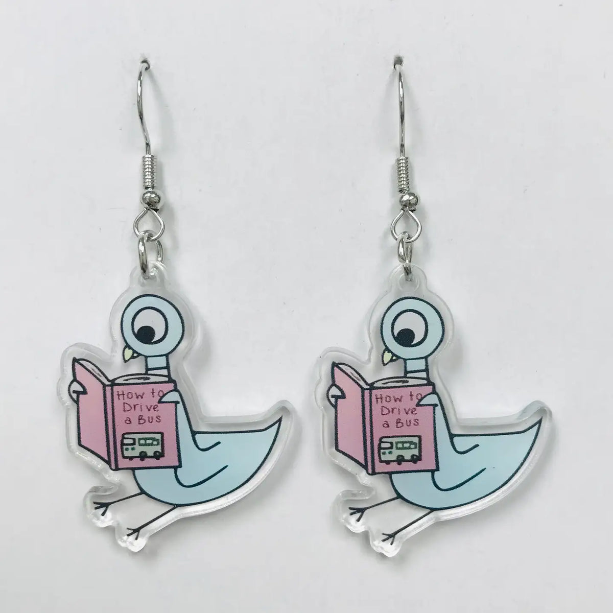 SimpleNGreat Apparel Pigeon How To Drive a Bus Earrings (Acrylic)
