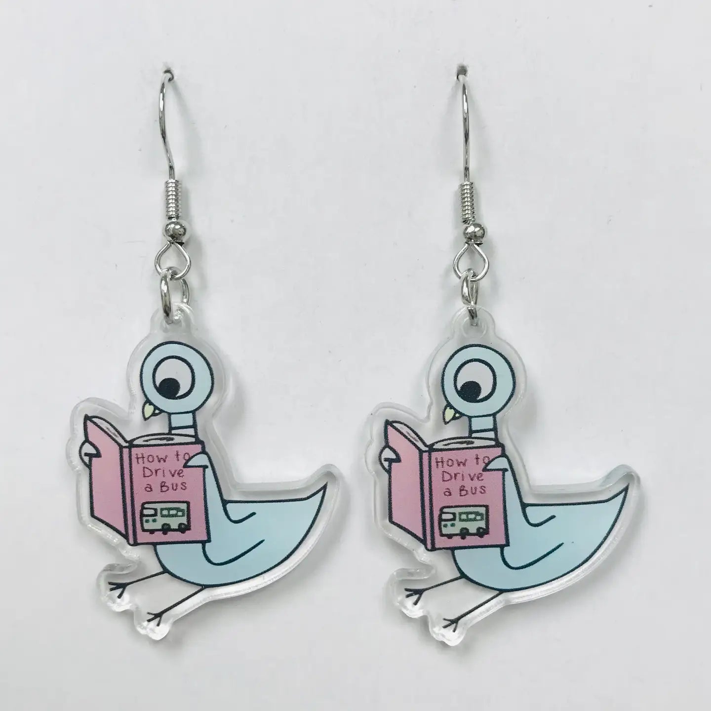 SimpleNGreat Apparel Pigeon How To Drive a Bus Earrings (Acrylic)