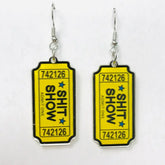 SimpleNGreat Apparel Shit Show Ticket Earrings 73084156