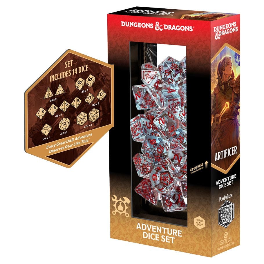 Sirius Dice Dice > Sirius Dice Dungeons & Dragons: Adventure Dice - Artificer Clear 810113711737 SDZ200227