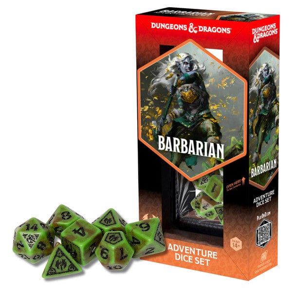 Sirius Dice Dice > Sirius Dice Dungeons & Dragons: Adventure Dice - Barbarian (Green/Brown) 810113711379 SDZ200210