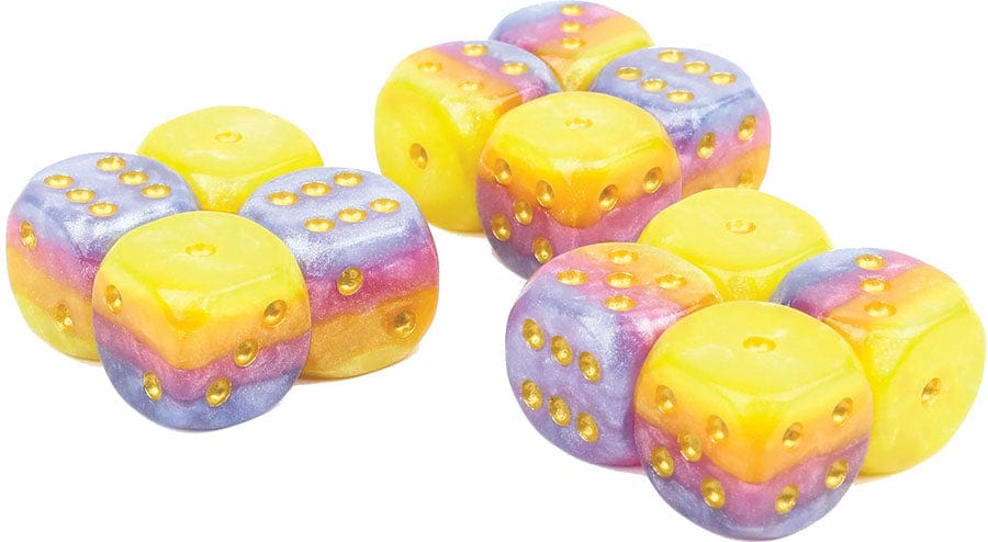Sirius Dice Dice > Sirius Dice Sirius Dice: D6 Dice Set 12ct - 16mm Tahitian Sunset 810113710198 SDZ 0008-16