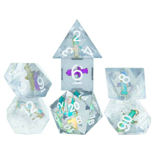 Sirius Dice Dice > Sirius Dice Sirius: Plastic 7-Die Set - Sharp Dagger 810113710327 SDZ 0014-03