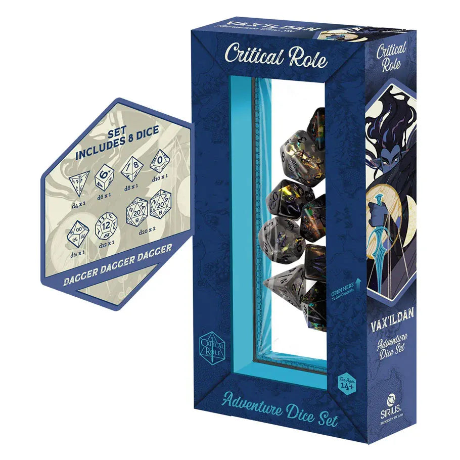 Sirius Dice Dice > Sirius Dice Vox Machina Adventure Dice: 7-Set - Vax’ildan 810113711959 SDZ400106