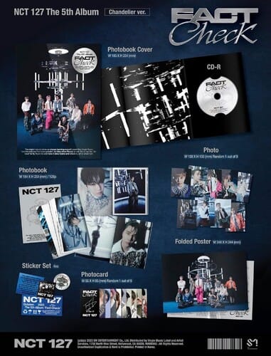 SM Entertainment Music > Compact Discs NCT 127 - The 5th Album 'Fact Check' [Chandelier Ver.] [CD] 8809944148333 SMTA139974.2