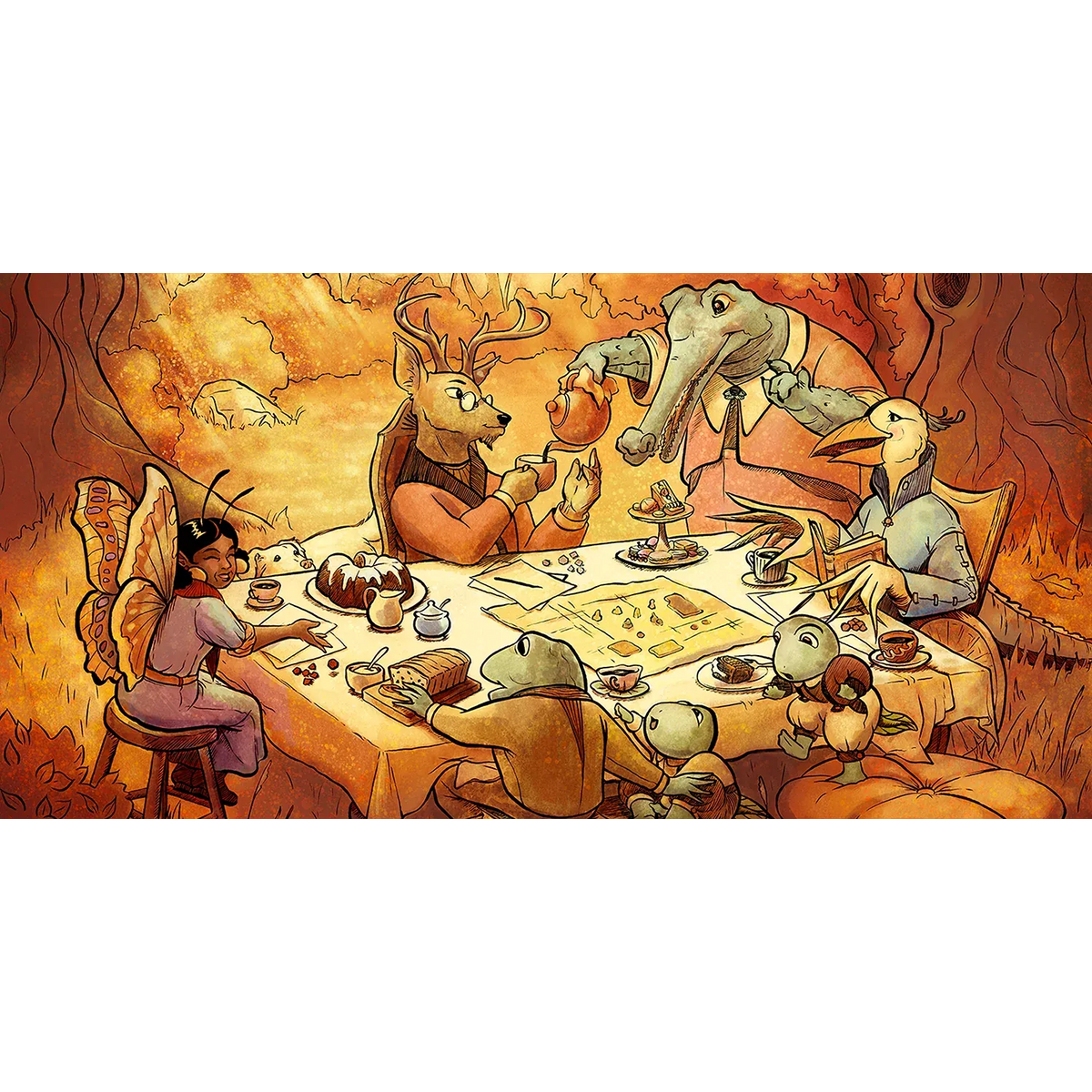 Snowbright Studio Game Supplies > Playmats Playmat: Teatime Adventures: Oakenbend SNB101011 SNB101011