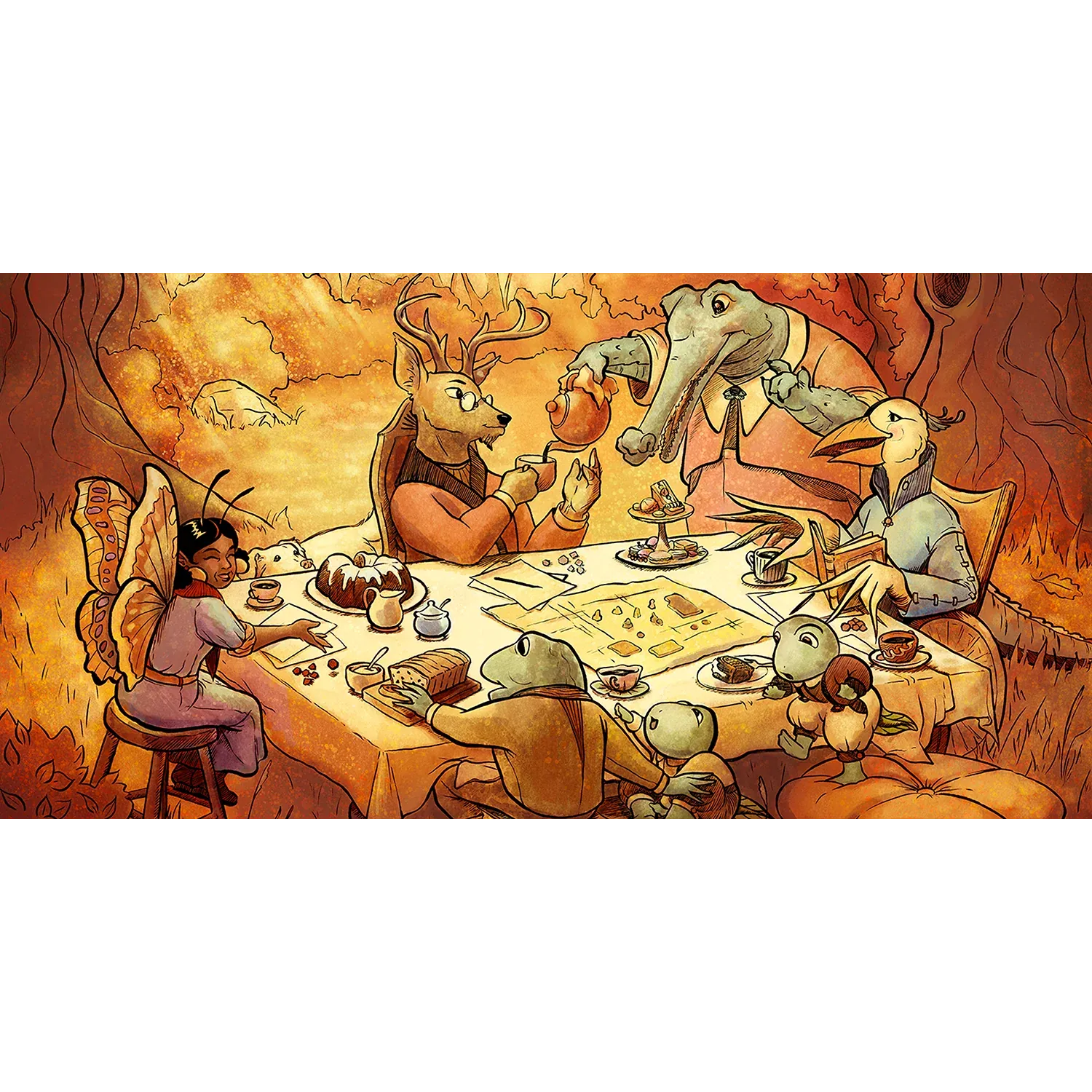 Snowbright Studio Game Supplies > Playmats Playmat: Teatime Adventures: Oakenbend SNB101011 SNB101011