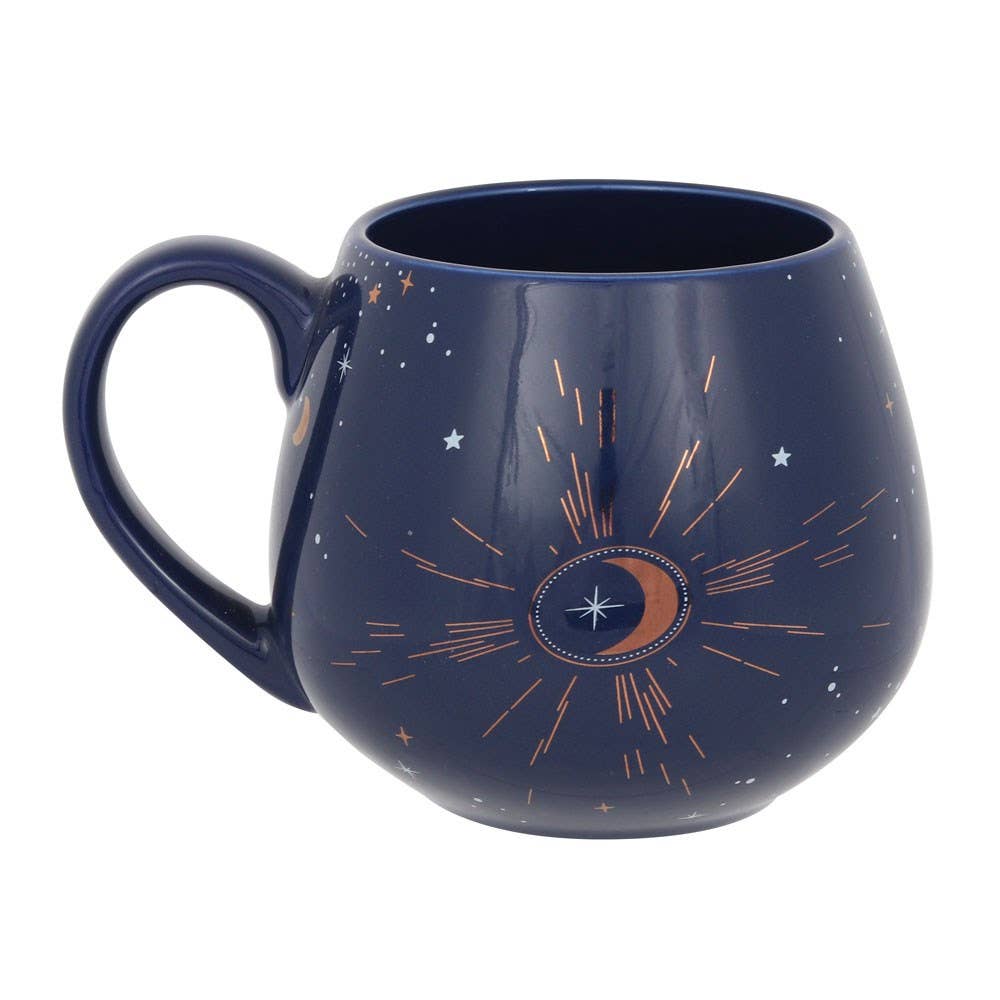 Something Different Home > Drinkware > Mugs Blue Crescent Moon Rounded Mug 5056131118478 ST_17931
