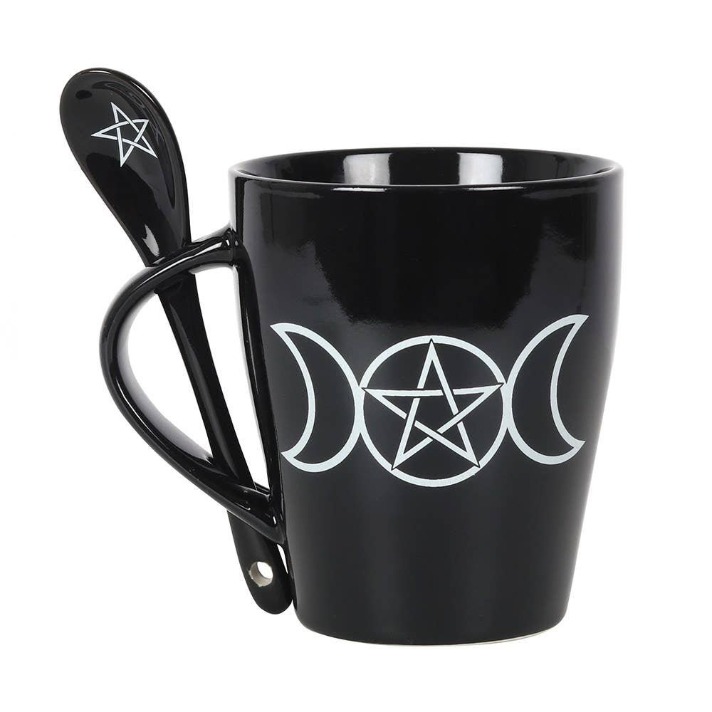 Something Different Home > Drinkware > Mugs Triple Moon Mug and Spoon Set 5056131121294 FT_45731