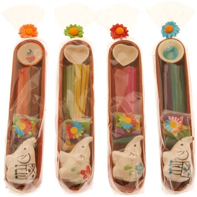 Something Different Home > Incense > Incense Holders Red Incense Cone and Stick Gift Set 5055581637935 GS_64624