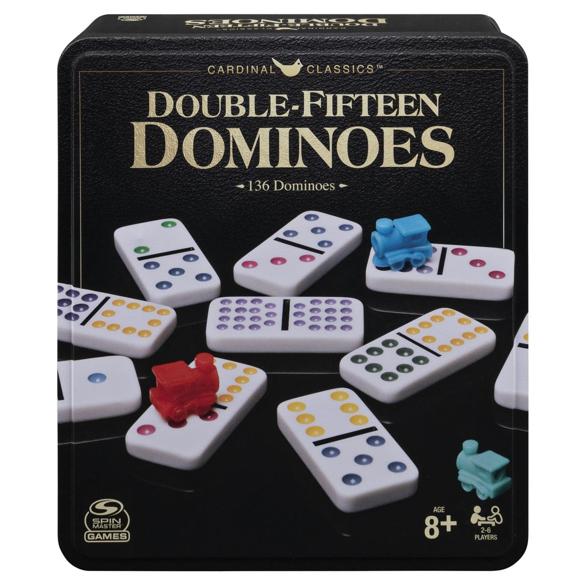 Spin Master Board Games Double 15 Color Dot Dominoes 778988391648 6061197