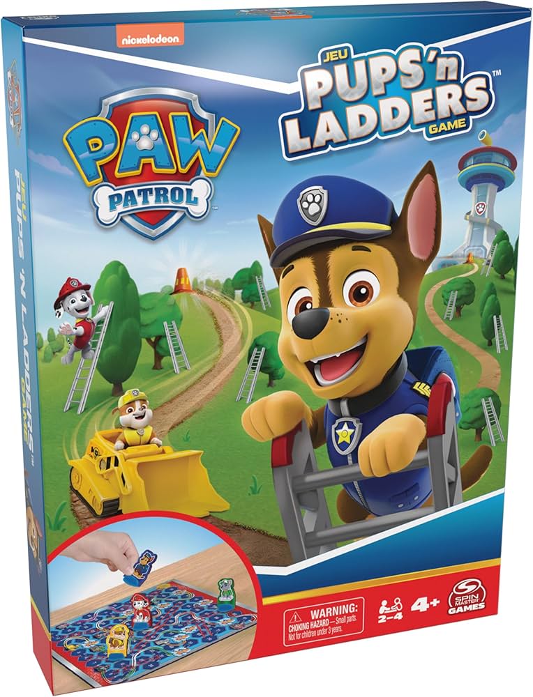 Spin Master Board Games >Small Box Games SPINMASTER: PAW PATROL - PUPS N LADDERS BOARD GAME 778988466360