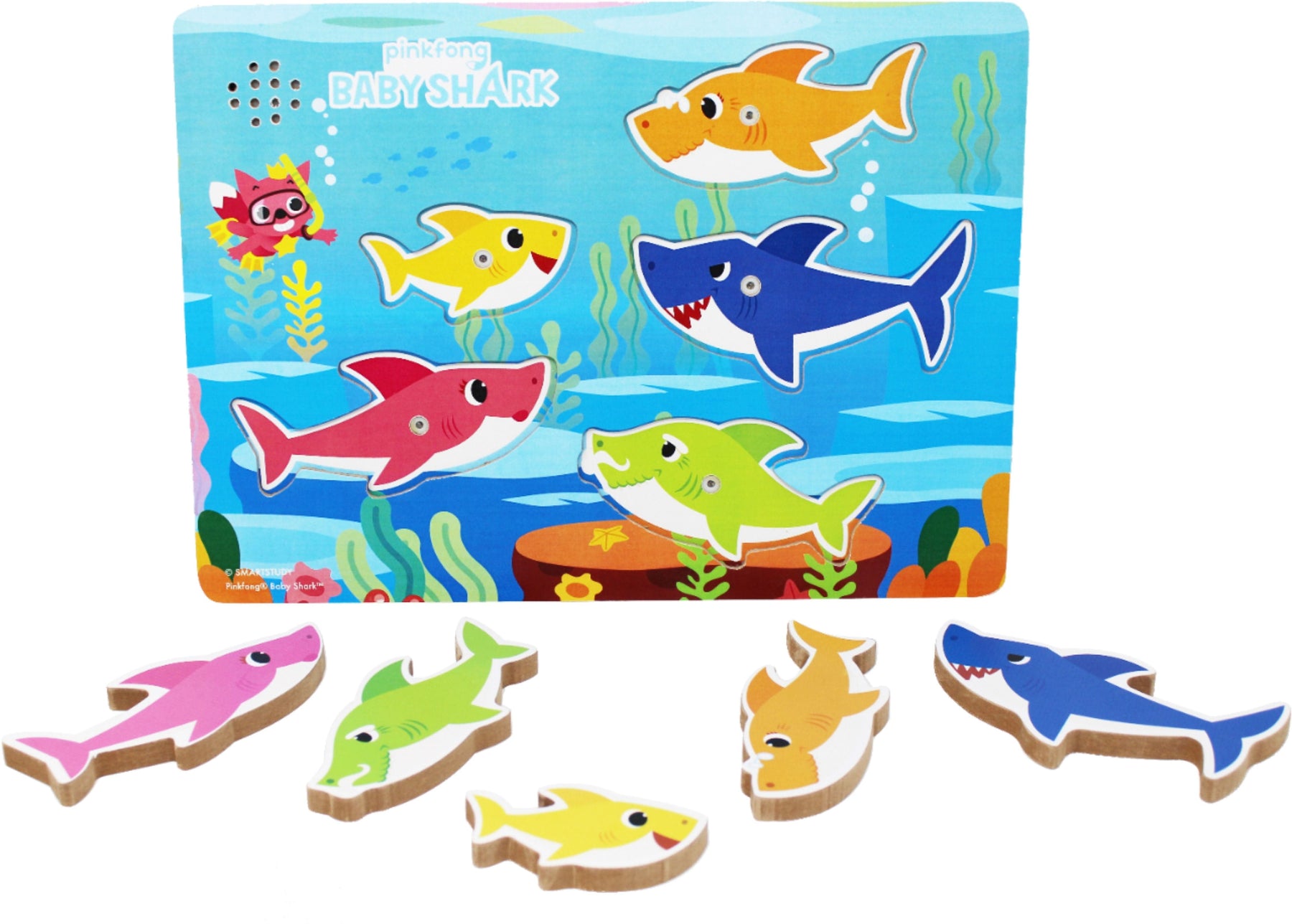 Pinkfong: Chunky Wood Sound Puzzle - Plays Baby Shark