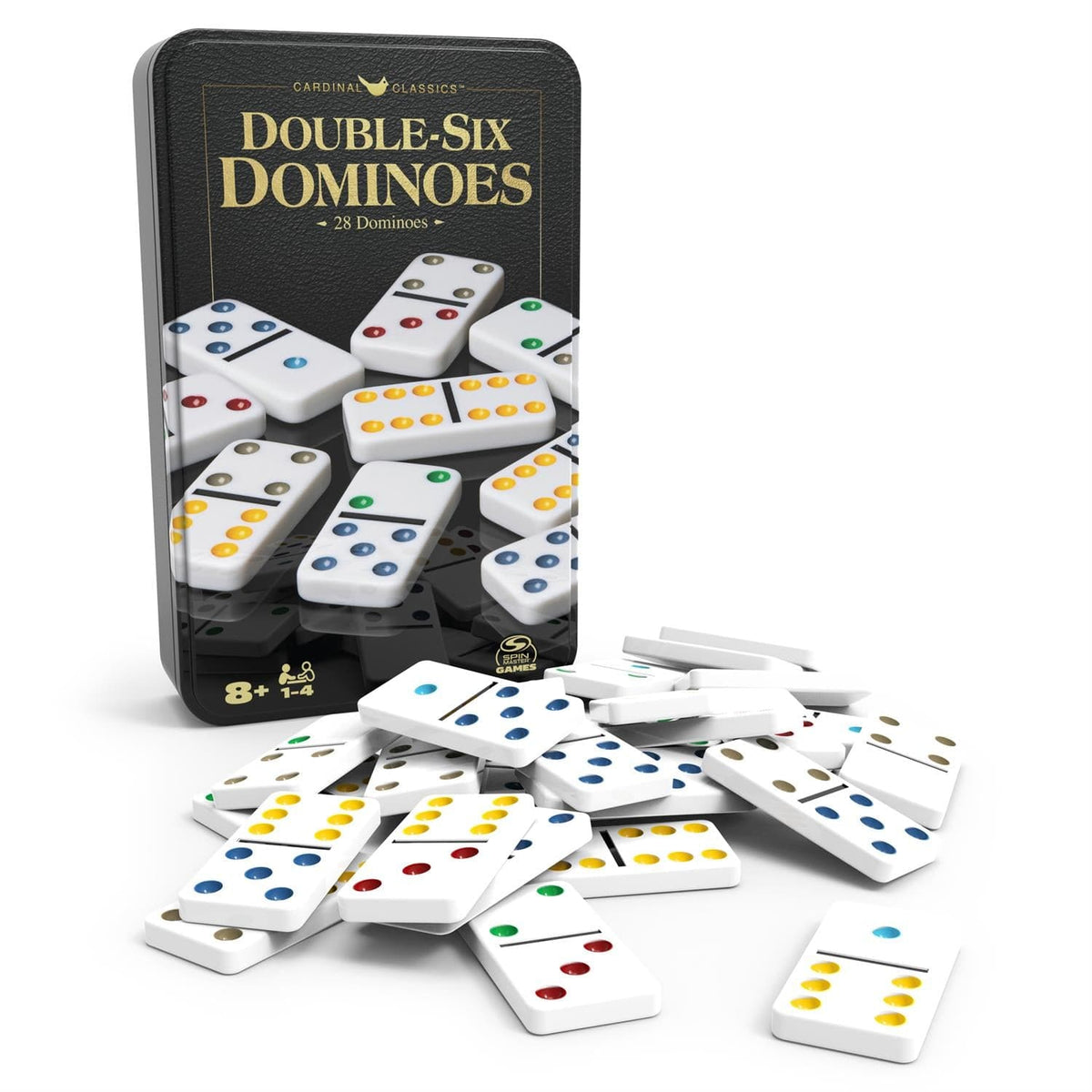 Cardinal Classics: Double-Six Dominoes Set w/ Storage Tin