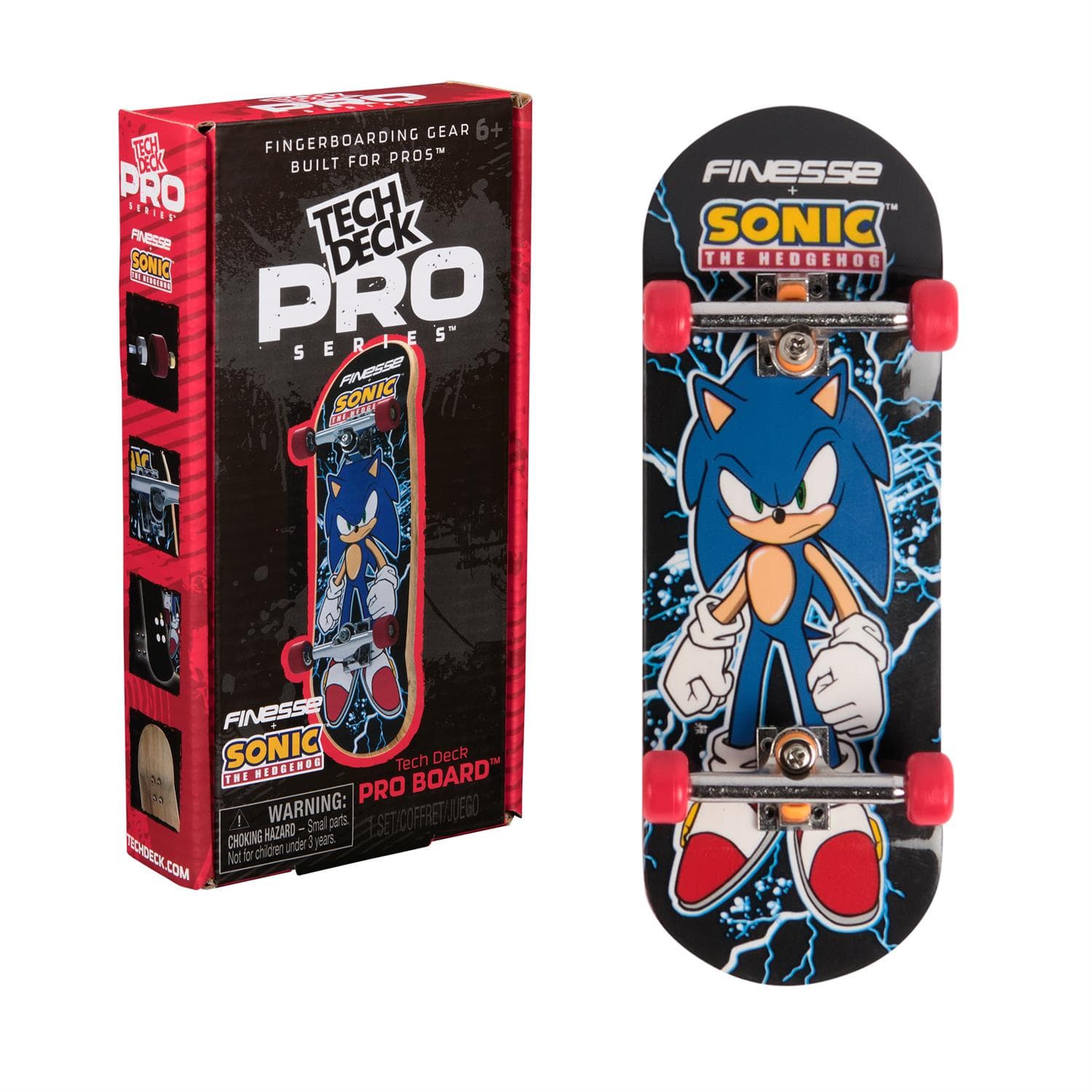 Spin Master Toys Tech Deck: Finesse x Sonic Pro Series Finger Board With Storage Display 681147022256 6070355