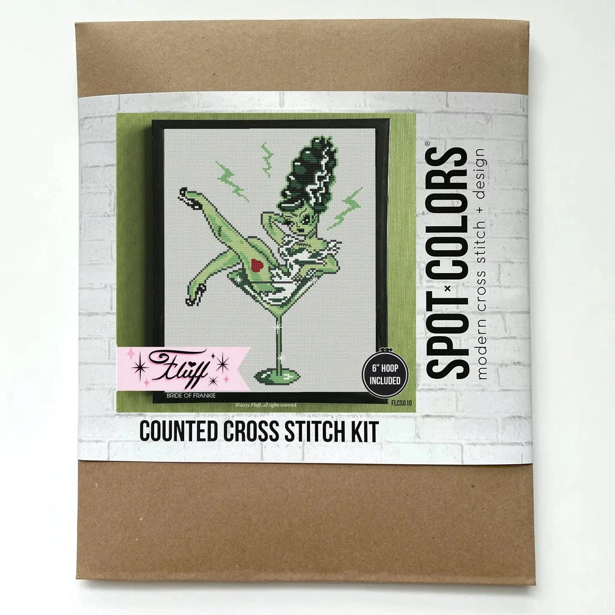 Spot Colors Hobby Supplies > Supply Kits Cross Stitch Diy Kit - Bride of Frankie By Fluff 61294471191868 FLCS010