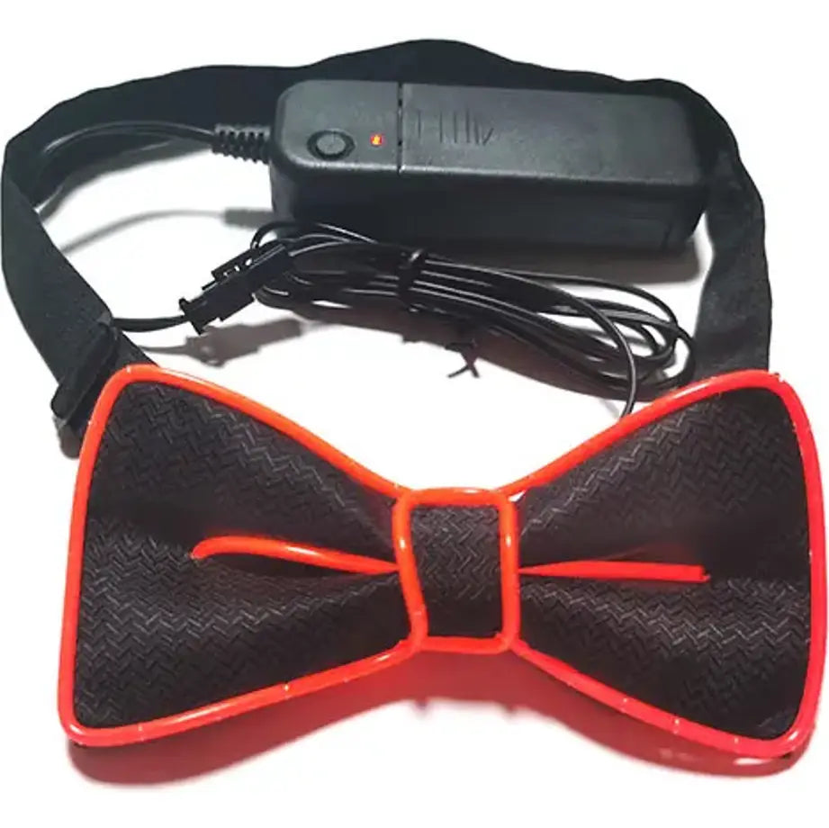 Square Deal & Recordings Accessories Bow Tie - Pink Light Up El Wire Festival Rave Dj Party Gear 190153065237 1-LED-67140