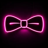 Square Deal & Recordings Accessories Bow Tie - Pink Light Up El Wire Festival Rave Dj Party Gear 190153065237 1-LED-67140