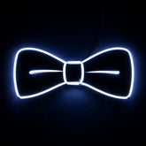 Square Deal & Recordings Accessories Bow Tie - White Light Up El Wire Festival Rave Dj Party Gear 190153065244 1-LED-67138