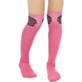Square Deal & Recordings Apparel > Socks Socks - Sourpuss - Pink & Black Sugarskull Muerte Knee Highs 42297596 1-SOX-78536