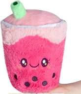 Squishable Toys > Plushies SQUISHABLE: MINI COMFORT FOOD - STRAWBERRY BUBBLE TEA PLUSHIE 841024125894