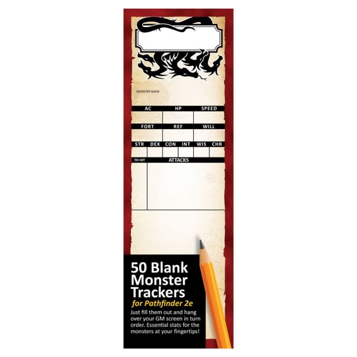 Stat Trackers Pathtrackers: 2E Monster Trackers 868758000433