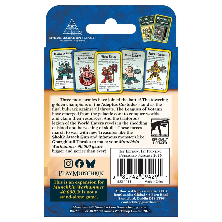 Steve Jackson Games Card Games Munchkin Warhammer 40,000: Grudges and Gore 080742094291 SJG4493