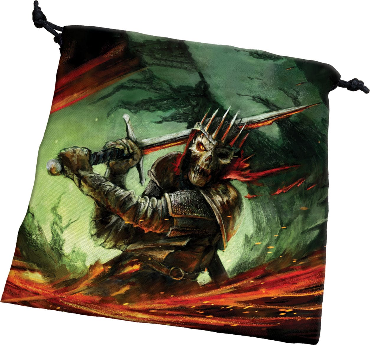 Steve Jackson Games Game Supplies > Dice Storage Deluxe Dice Bag: Skeletal Warrior 080742095632 SJG 5226