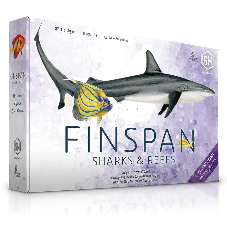 Stonemaier Games Board Games > Expansions Finspan: Sharks and Reef Expansion 850064100228 STM873