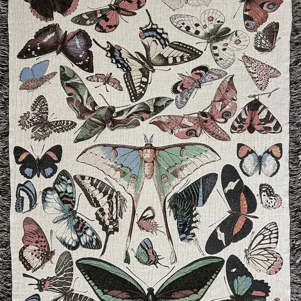 Strike Gently Co Home > Other Home Butterflies Woven Throw Blanket 60" X 80" Papilons