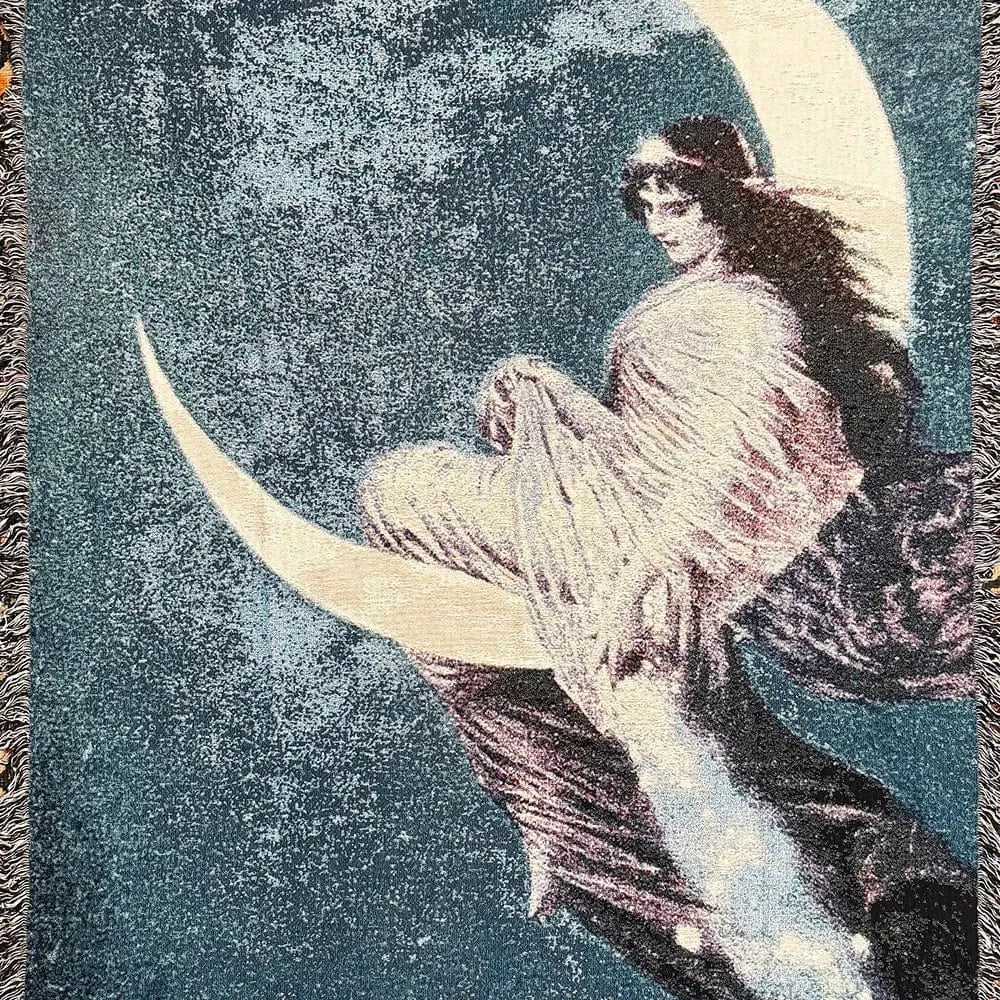 Strike Gently Co Home > Other Home Moon Girl Woven Throw Blanket 60" X 80"