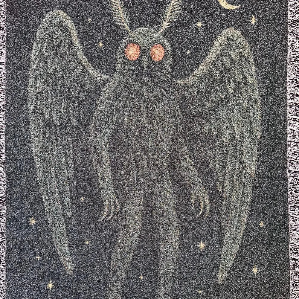 Strike Gently Co Home > Other Home Mothman Woven Throw Blanket 60" X 80"
