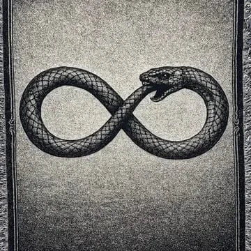 Strike Gently Co Home > Other Home Snake Infinity Ouroboros Woven Throw Blanket 60" X 80"