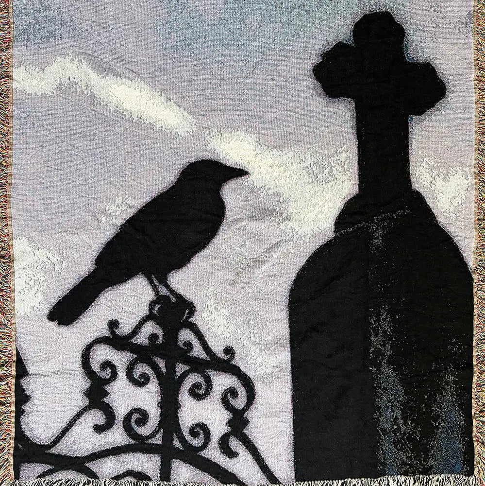 Strike Gently Co Home > Other Home Woven Blanket: Graveyard Crow 06111740 ravengrave